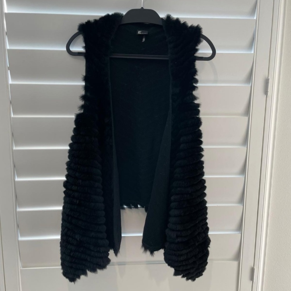 Real rabbit fur vest